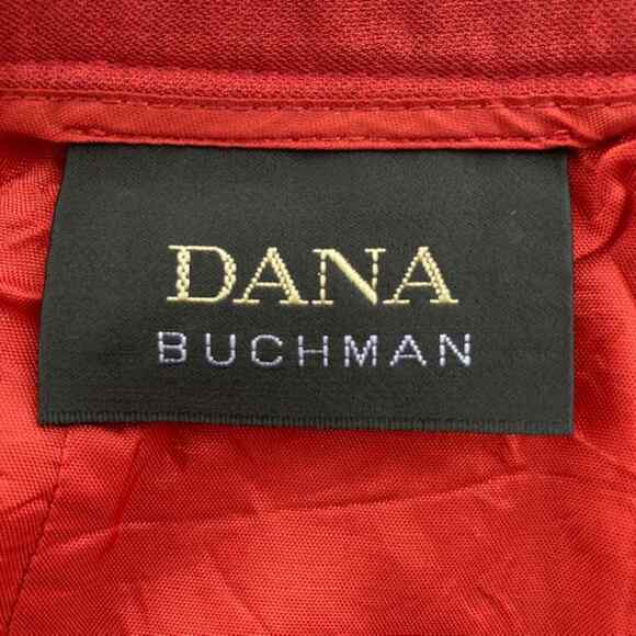 Dana Buchman Red Silk Blend Lined Zippered Pencil Skirt Sz 10 - Picture 4 of 5